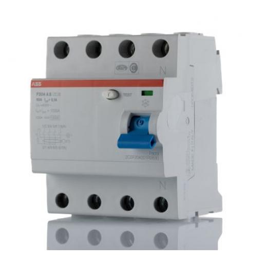 Jistič zbytkového proudu 4pólový Typ A 63 A 100 mA ABB Typ A F200 F200 CE, IEC EN 61008, RoHS