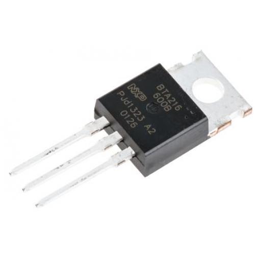 TRIAC BTA216-600B,127 600V 600V 16A zapínací napětí 1.5V 50mA, TO-220AB, počet kolíků: 3