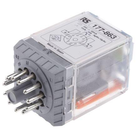 Releco Výkonové relé 3PDT Montáž na plošný spoj 10A 24V ac/dc C3