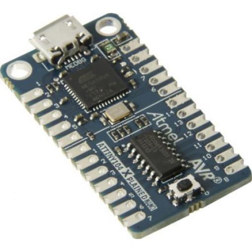 Microchip Vývojový nástroj pro mikrokontroléry, MCU ATTINY104-XNANO, Mikrokontrolér, Atmel Studio, ATtiny104 Xplained