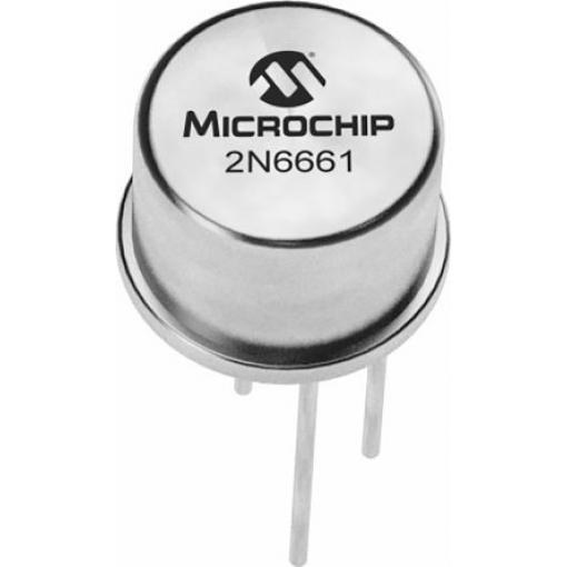 řada: 2N6661 MOSFET 2N6661 Typ N-kanálový 350 mA 90 V Microchip, TO-39, počet kolíků: 3 kolíkový Vylepšení