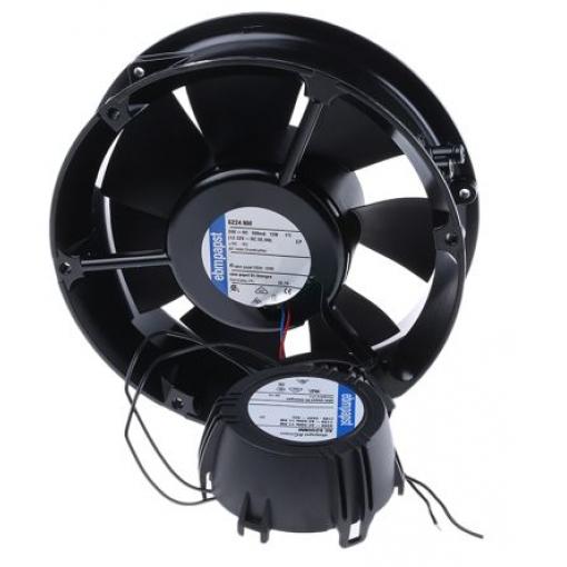 ebm-papst Axiální ventilátor, řada: AC 6200 N, průtok vzduchu: 350 m³/h 14 W 265V ac, 85 V ac IP65 171.5 mm 52mm 52 mm