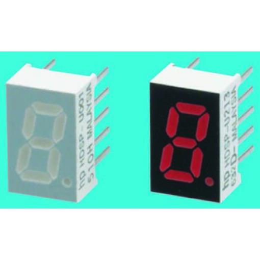LED displej, řada: HDSP 1 7 segmentů Katoda barva LED diody Červená 5.4mcd Pravá strana 8 mm Broadcom 626 nm