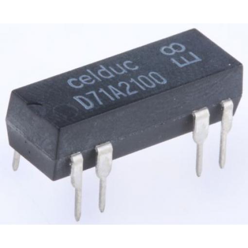 Celduc Reedové relé Montáž na plošný spoj SPST 5 V dc 0.5 A 380 Ω