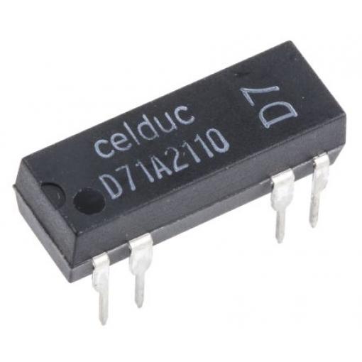Celduc Reedové relé Montáž na plošný spoj SPST 5 V 0.5 A 380 Ω