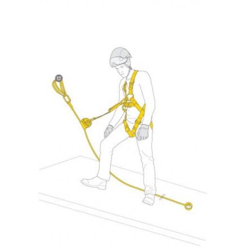 Petzl Sada ASAP Lock pro zabránění pádu, spojovací prvek: Lano, délka spojovacího prvku: 10 m, nastavitelné popruhy: