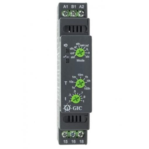 RS PRO Časovací relé Lišta DIN SPDT 1kontaktové 12 to 230 V dc 12 V ac, 240 V ac Multifunkční funkce Šroub 0.1 s to 100