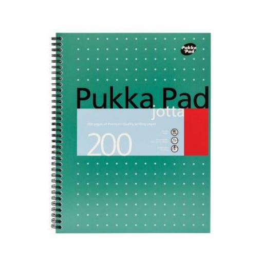 Pukka Poznámkový blok Drátěná vazba barva Zelená, velikost papíru: A4 200 listů, Linkovaný