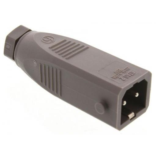 Hirschmann Průmyslový napájecí konektor, řada: ST, IP54, Kabel, formát pólů: 2P, orientace těla: Rovný barva Šedá, 250 V