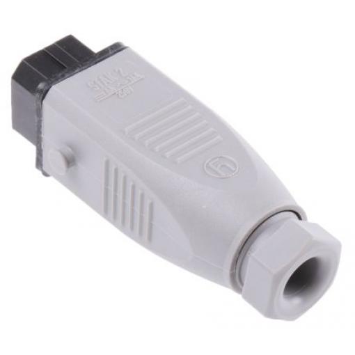 Hirschmann Průmyslový napájecí konektor, řada: ST, IP54, Kabel barva Šedá, 16 A 2P+PE, 250 V