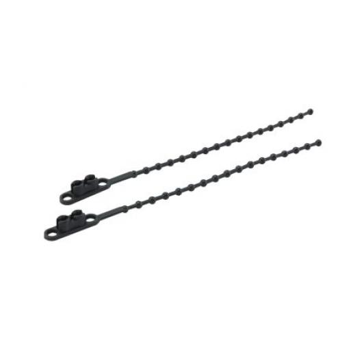 Stahovací páska Dvouhlavý uzel 150 mm 3.6 mm Černá Polyetylen RS PRO