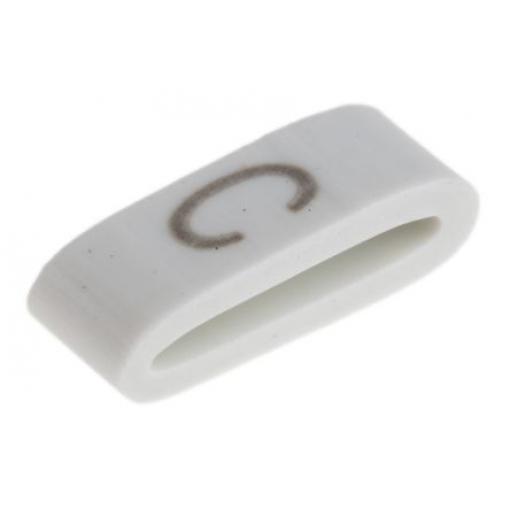 Označovač kabelu, řada: HODS85 Nasouvací barva Černá 4.5 mm x HellermannTyton Bílá C 6.3 mm 531-07863 HOBS85-PVC-WH