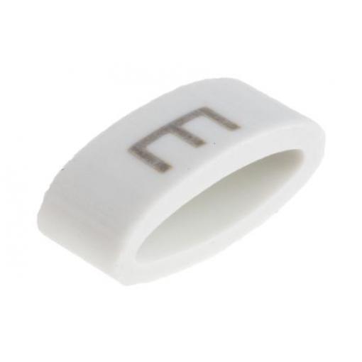 Označovač kabelu, řada: HODS85 Nasouvací barva Černá 4.5 mm x HellermannTyton Bílá E 6.3 mm 531-07865 HOBS85-PVC-WH