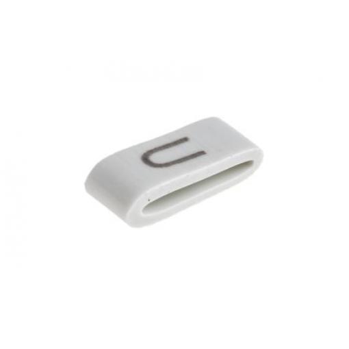 Označovač kabelu, řada: HODS85 Nasouvací barva Černá 4.5 mm x HellermannTyton Bílá U 6.3 mm 531-07881 HOBS85-PVC-WH