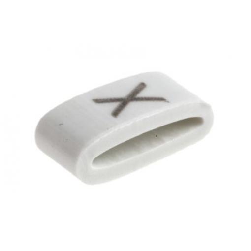 Označovač kabelu, řada: HODS85 Nasouvací barva Černá 4.5 mm x HellermannTyton Bílá X 6.3 mm 531-07884 HOBS85-PVC-WH
