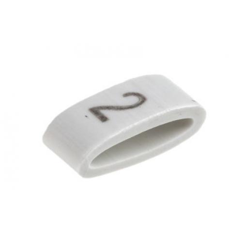 Označovač kabelu, řada: HODS85 Nasouvací barva Černá 4.5 mm x HellermannTyton Bílá 2 6.3 mm 531-07853 HOBS85-PVC-WH