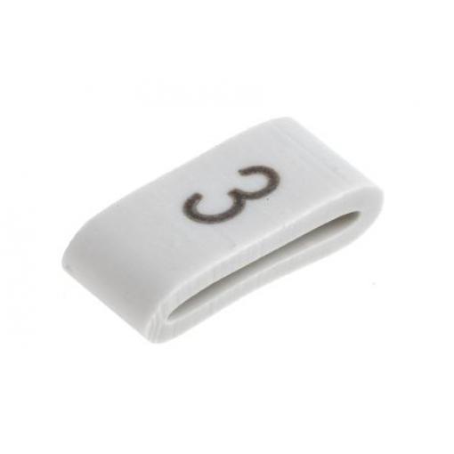 Označovač kabelu, řada: HODS85 Nasouvací barva Černá 4.5 mm x HellermannTyton Bílá 3 6.3 mm 531-07854 HOBS85-PVC-WH