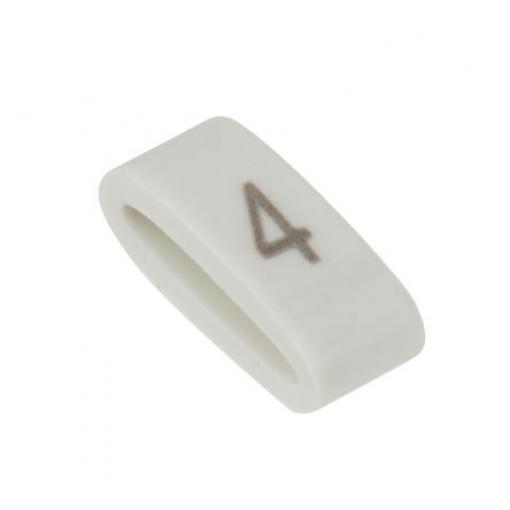 Označovač kabelu, řada: HODS85 Nasouvací barva Černá 4.5 mm x HellermannTyton Bílá 4 6.3 mm 531-07855 HOBS85-PVC-WH
