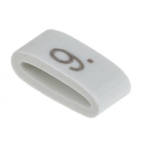 Označovač kabelu, řada: HODS85 Nasouvací barva Černá 4.5 mm x HellermannTyton Bílá 9 6.3 mm 531-07860 HOBS85-PVC-WH