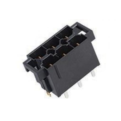 Molex Konektor PCB, řada: Mini-Fit Sr, Vodič-deska, počet kontaktů: 6, počet řad: 2, rozteč: 10 mm, orientace těla: