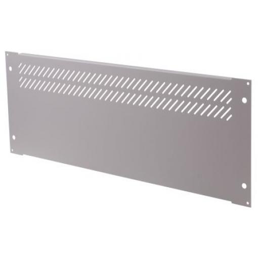 RS PRO Zadní panel, Ocel 4 U x 84 HP barva Šedá Odvětrávaný 426.72 mm