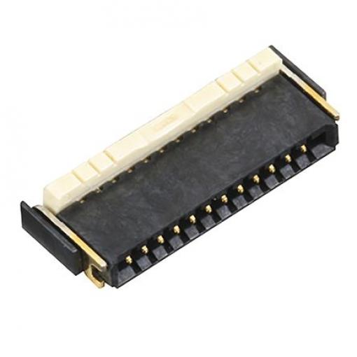 Konektor FPC, řada: Y5B, počet kontaktů: 30, počet řad: 1, rozteč: 0.5mm, orientace těla: Pravý úhel, Povrchová montáž,