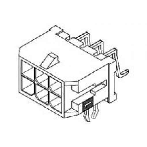 Molex Konektor PCB, řada: Micro-Fit 3.0, Vodič-deska, počet kontaktů: 24, počet řad: 2, rozteč: 3 mm, orientace těla: