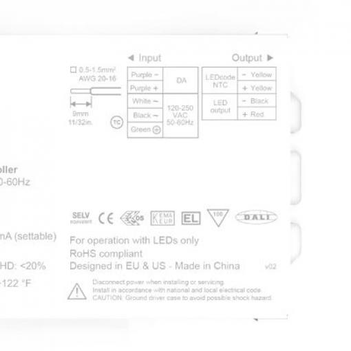 LED ovladač, řada: Ecodrive EC0360S3 2/55 V 350 mA 30 W ztlumování: DALI2 eldoLED