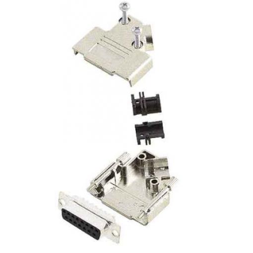 Amphenol Communications Solutions Konektor D-Sub, řada: D45PK-M, počet kontaktů: 25, orientace těla: 45°, Kabel Vnější,