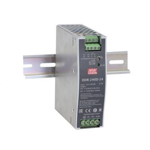 MEAN WELL Měnič DC/DC DDR-240, výstup: 24 V dc 4 kV dc 10 A, Vin 67.2V 240 W -40 °C 70 °C Lišta DIN