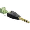 RS PRO Zástrčka, Kabel, Adaptér zástrčky Vnější, 6.35 mm 3 5A, orientace těla: Rovný, 12 V dc