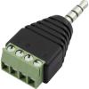 RS PRO Zástrčka, Kabel, Adaptér zástrčky, Pájecí Vnější, 3.5 mm 4 5A, orientace těla: Rovný, 12 V dc