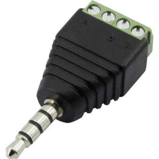 RS PRO Zástrčka, Kabel, Adaptér zástrčky, Pájecí Vnější, 3.5 mm 4 5A, orientace těla: Rovný, 12 V dc