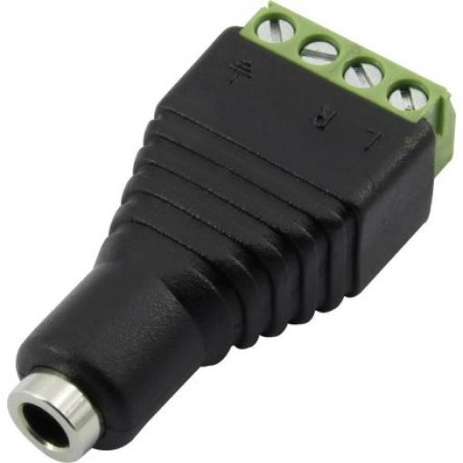 RS PRO Konektor jack, Kabel, Adaptér konektoru, Pájecí Vnitřní, 3.5 mm 4 5A, orientace těla: Rovný, 12 V dc