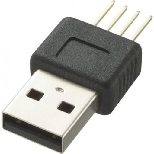 RS PRO Konektor USB, řada: CLB-JL Vnější, počet portů: 1portový, orientace těla: Rovný USB typu A, 5 V, Průchozí otvor