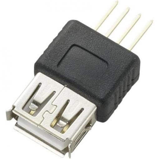 RS PRO Konektor USB, řada: CLB-JL Vnitřní, počet portů: 1portový, orientace těla: Rovný USB typu A, 5 V, Průchozí otvor