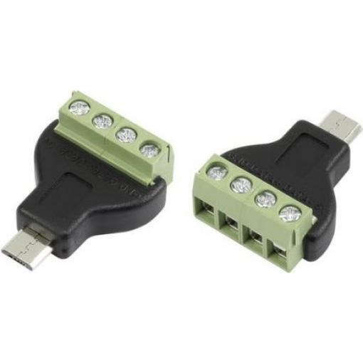 RS PRO Konektor USB, řada: CLB-JL Vnější, počet portů: 1portový, orientace těla: Rovný Micro USB typ B, 5 V, Kabel