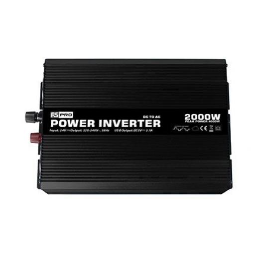 RS PRO Napájecí měnič, stálý výkon: 2000W, vstupní: 24 V dc, výstup: 230 V