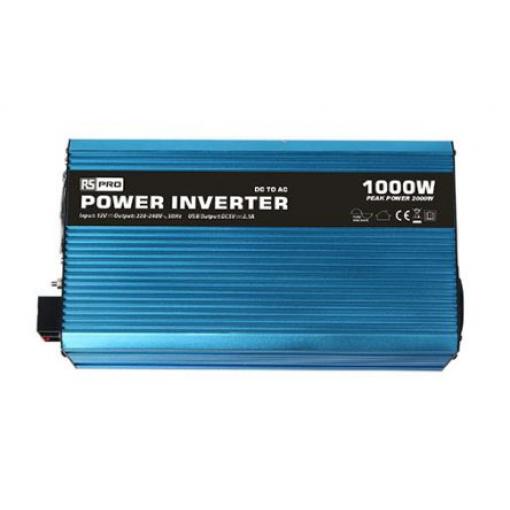 RS PRO Napájecí měnič, stálý výkon: 1000W, vstupní: 12 V, výstup: 230 V