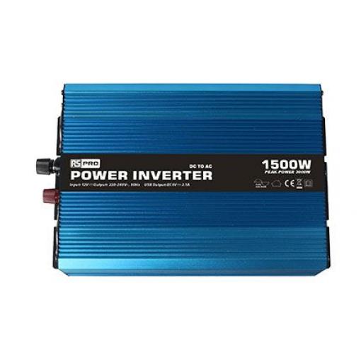 RS PRO Napájecí měnič, stálý výkon: 1500W, vstupní: 12 V, výstup: 230 V