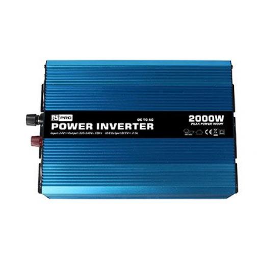 RS PRO Napájecí měnič, stálý výkon: 2000W, vstupní: 24 V, výstup: 230 V