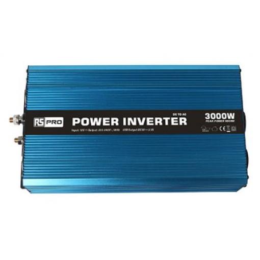 Napájecí měnič, stálý výkon: 3000W, vstupní: 12V, výstup: 230V