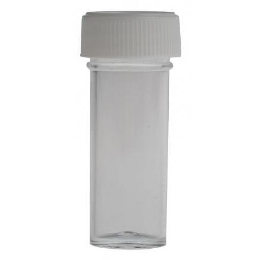 RS PRO Laboratorní láhev, kapacita: 7ml, Polystyren, typ hrdla: Široký krk, typ láhve: Skladovací láhev
