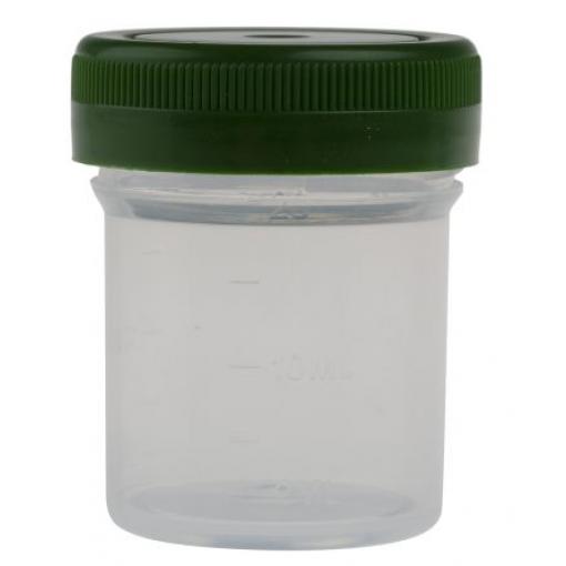 RS PRO Laboratorní láhev, délka: 44.3 mm, kapacita: 20ml, průměr: 37.5 mm, Polypropylen, typ hrdla: Široký krk, typ
