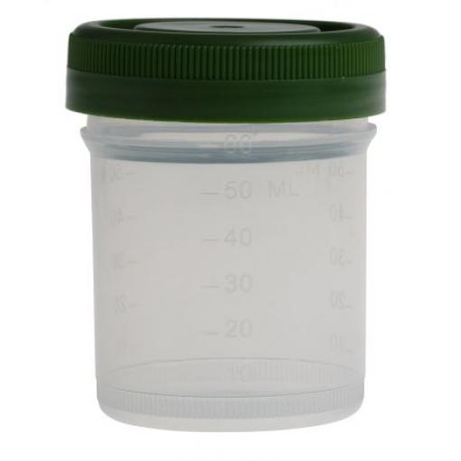 RS PRO Laboratorní láhev, délka: 60 mm, kapacita: 60ml, průměr: 45 mm, Polypropylen, typ hrdla: Široký krk, typ láhve:
