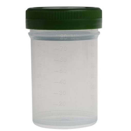 RS PRO Laboratorní láhev, délka: 74.8 mm, kapacita: 90ml, průměr: 50.2 mm, Polypropylen, typ hrdla: Široký krk, typ