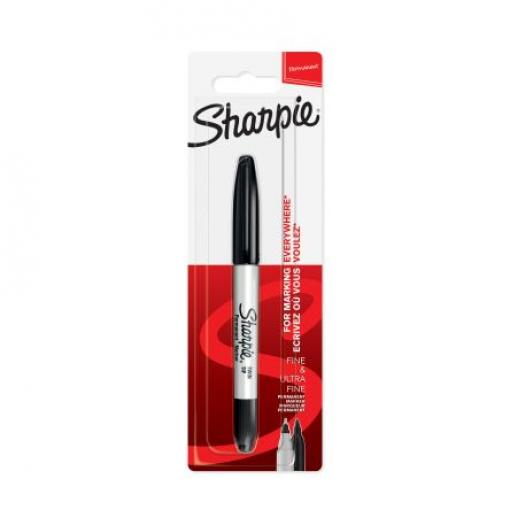 Permanentní značkovač barva inkoustu Černá Bullet Twin Značkovač Sharpie