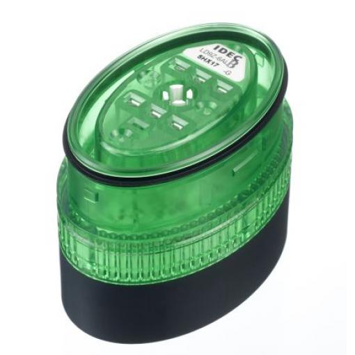 Idec Maják, řada: LD9Z Stálé, Blikající barva Zelená 24V ac/dc LED Nástěnná 30mA RoHS IP65, IP54