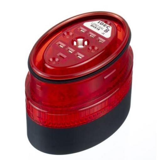 Idec Maják, řada: LD6A Stálé, Blikající barva Červená 24V ac/dc LED 25mA UL508, IEC60947-5-1, IEC60664-1, IEC60529, CSA
