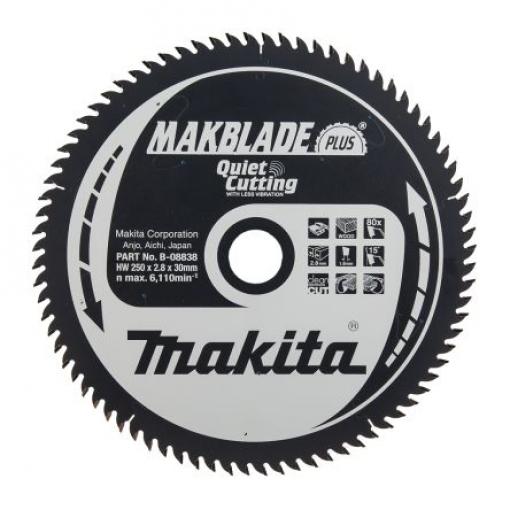 Kotouč pro kotoučovou pilu Makita 80 Dřevo 250 mm 1